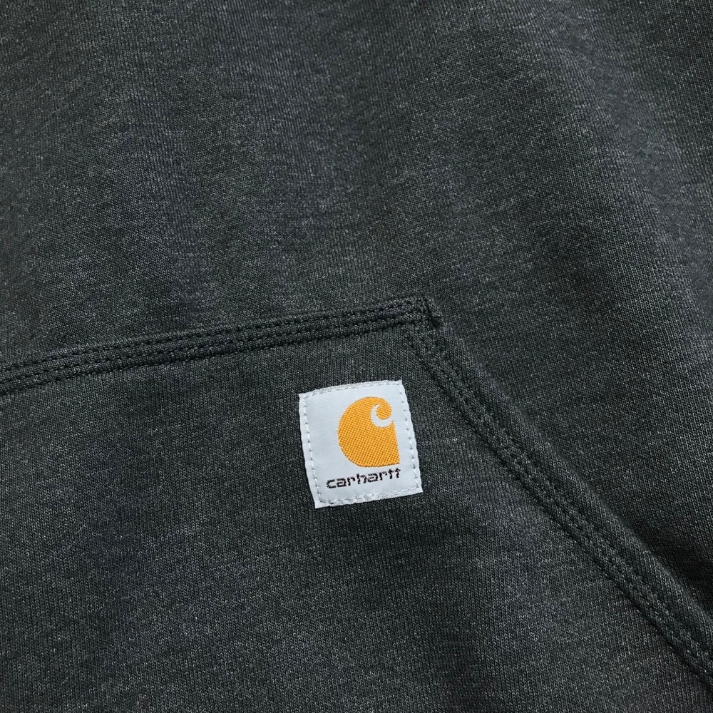 Carhartt Hoodie Sweatshirt Mens Size S Gray Rain Defender Loose Fit Logo Graphic - Picture 5 of 10